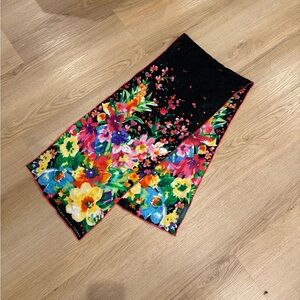 Ralph Lauren Black Floral Scarf